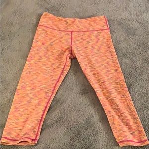 Pink and orange yoga pants